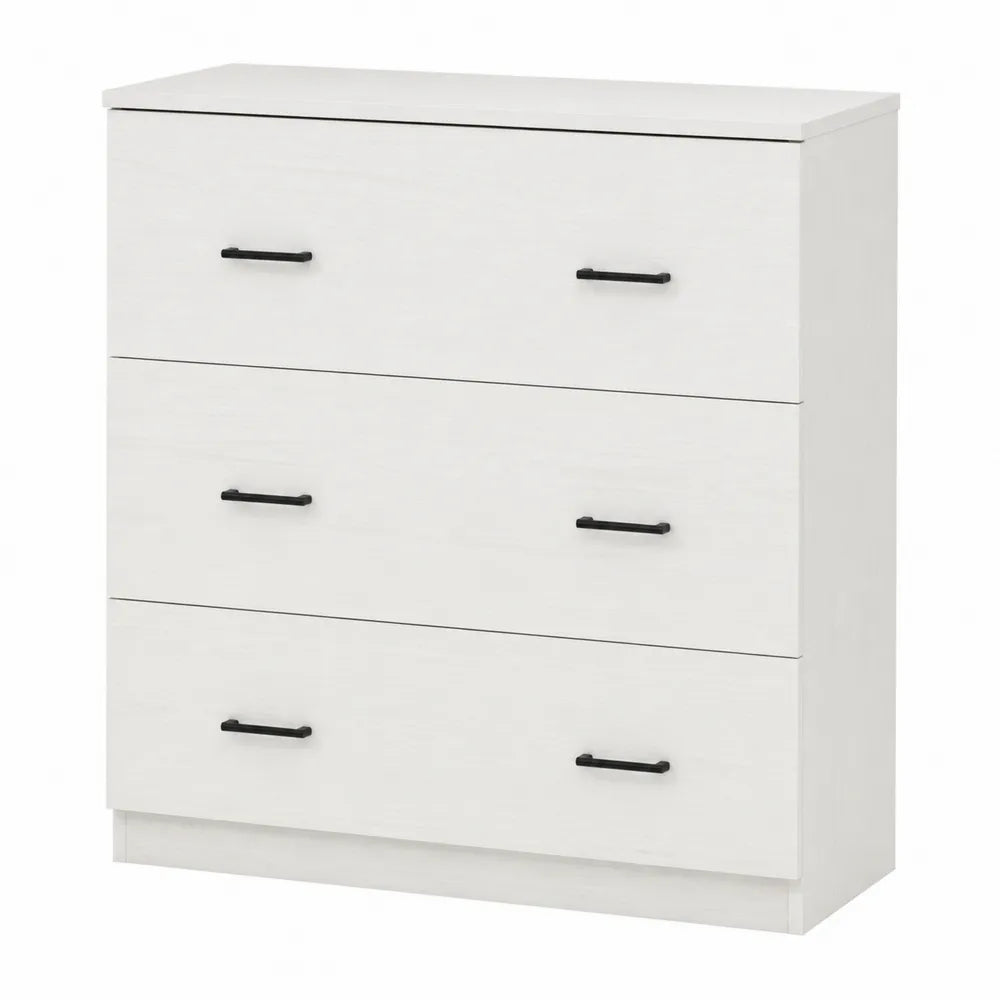Cassettiera 3 cassetti legno laminato bianco