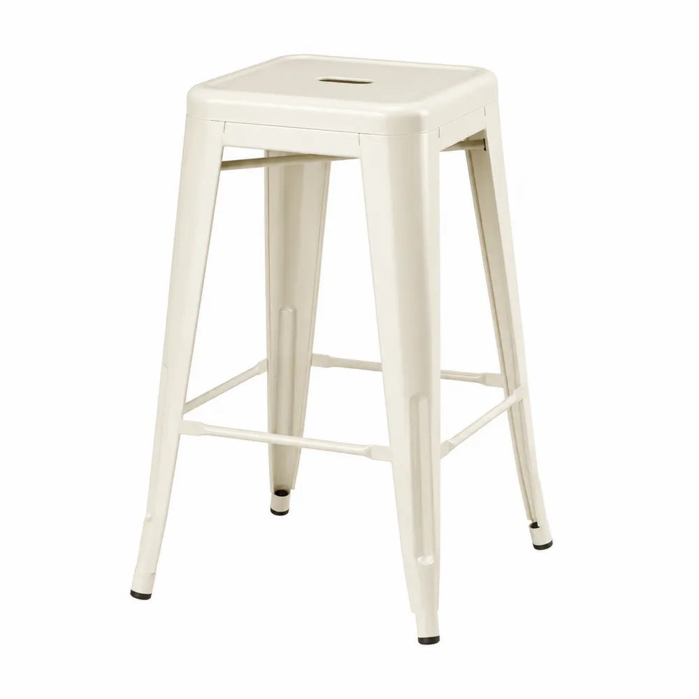 Sgabello da Bar in Metallo Beige