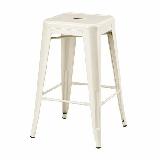 Sgabello da Bar in Metallo Beige